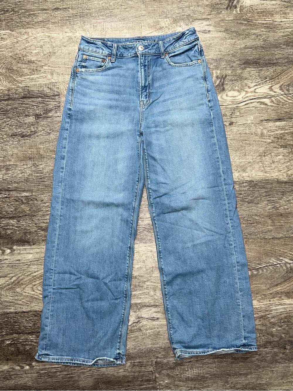 American Eagle Outfitters Super High-Rise Baggy Wide Leg Denim Jeans Size 8